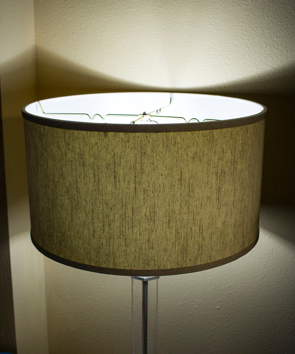 Lamp Shade, 18"W x 10"H Textured Oatmeal Shallow Drum for Lamp Replacement, Reading Corners and Living Spaces image 6