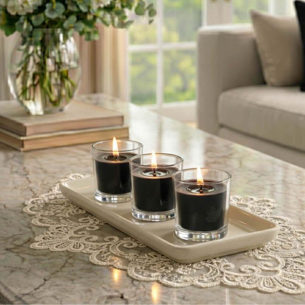 Decorative Candle, Richland Votive Unscented Black 10 Hour Set for Entryways, Mantels and Everyday Home Ambience image 6