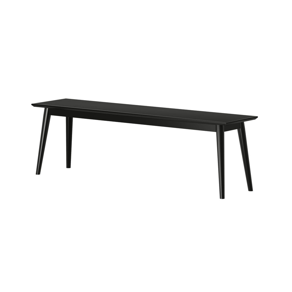 Dining Bench, Mid Century Modern 59", Solid Wood Construction for Dining Rooms, Kitchen Tables and Everyday Seating, 2 Color Options image 6