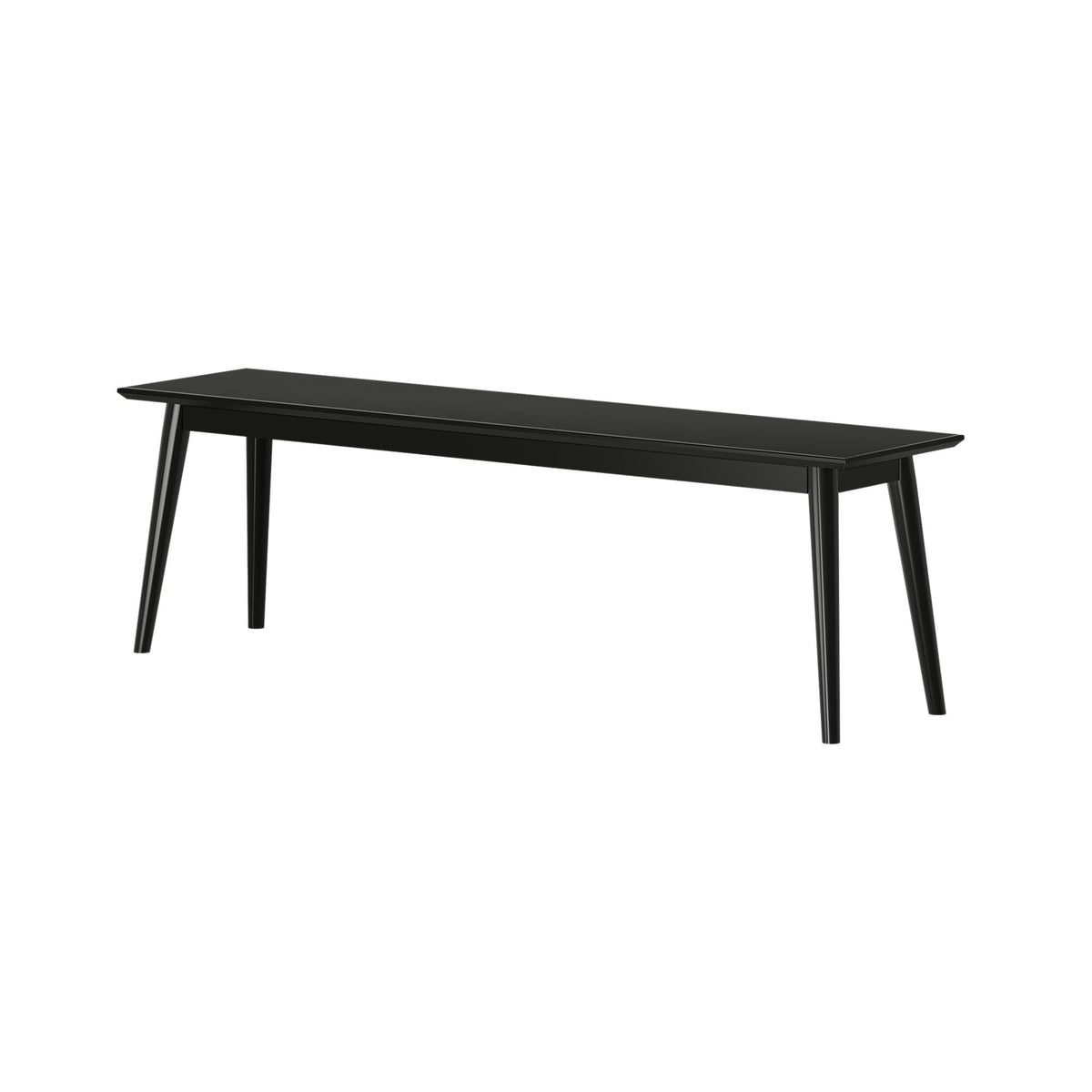 Dining Bench, Mid Century Modern 59", Solid Wood Construction for Dining Rooms, Kitchen Tables and Everyday Seating, 2 Color Options image 6