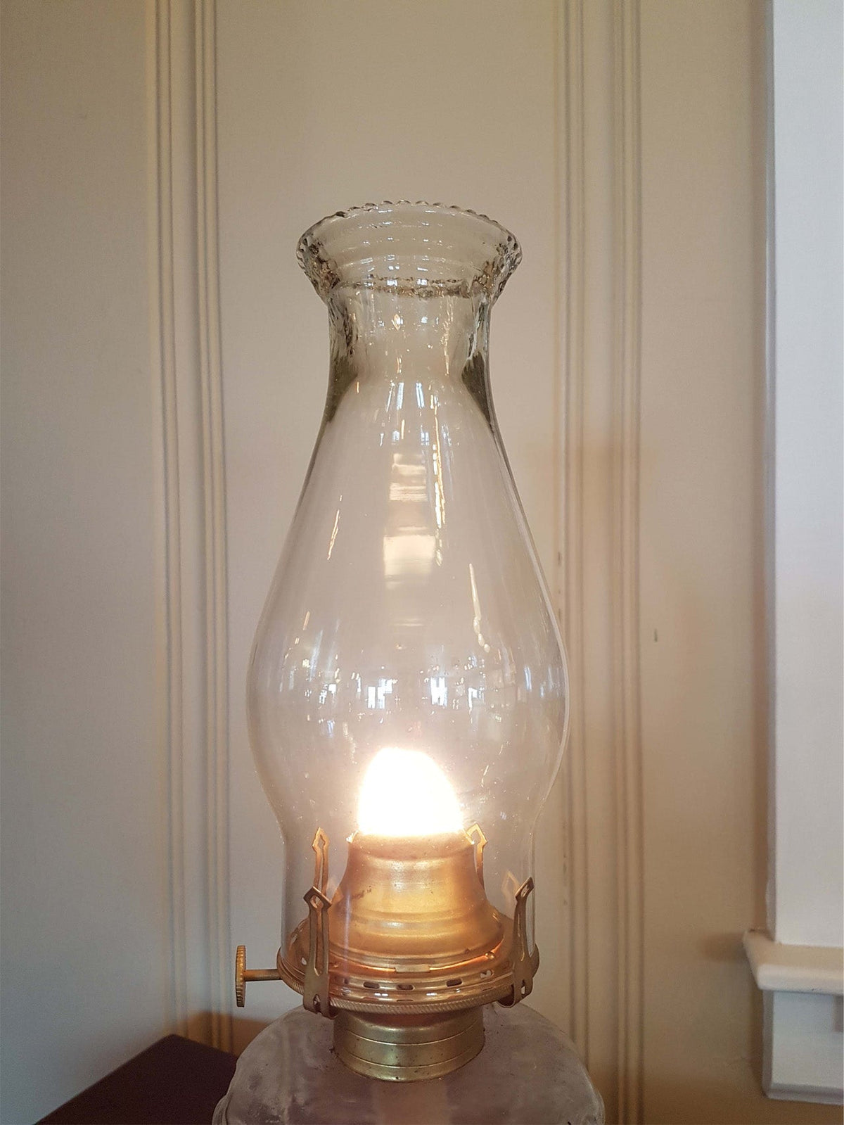 Home Lighting, 3" Fitter, 8 1 4" Tall Clear Beaded Top Glass for Bedrooms, Living Rooms and Reading Corners image 6