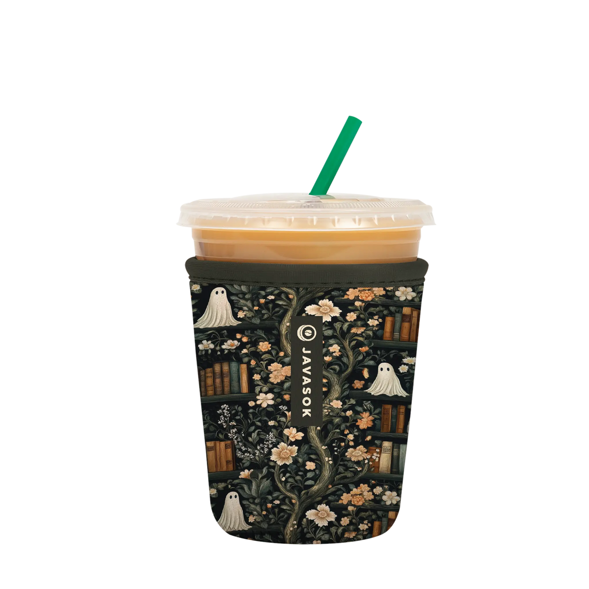 Reusable Cup Sleeve, Ghost Stories, Lightweight Design, Neoprene Construction for Iced Coffee, Cold Drinks and Condensation Control image 6