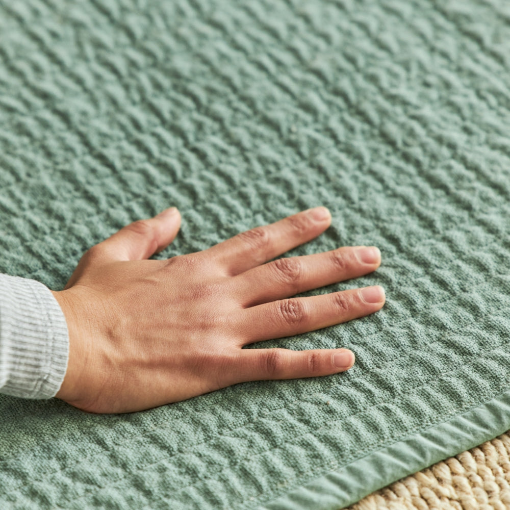 Bed Pillow, Organic Yoga Mat for Everyday Sleep and Guest Room Bedding, 3 Color Options, Designed for Sleeping, Reading and Bedroom Comfort image 6