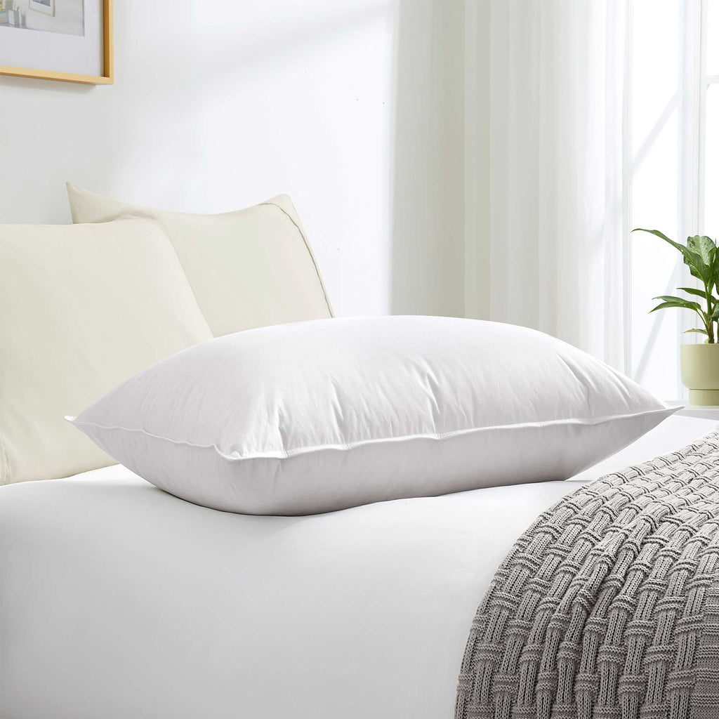 Bed Pillow, Made in Germany European Down, Lightweight Design, Breathable Construction for Sleeping, Reading and Bedroom Comfort image 6