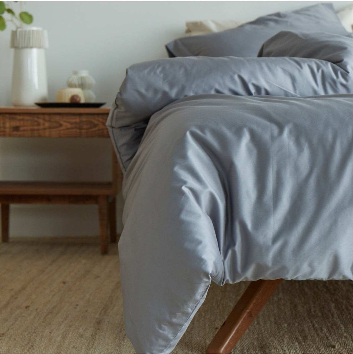 Duvet Cover, Organic Cotton for Bedroom Layering, Comforter Covers and Everyday Bedding, 3 Sizes and 4 Colors image 6