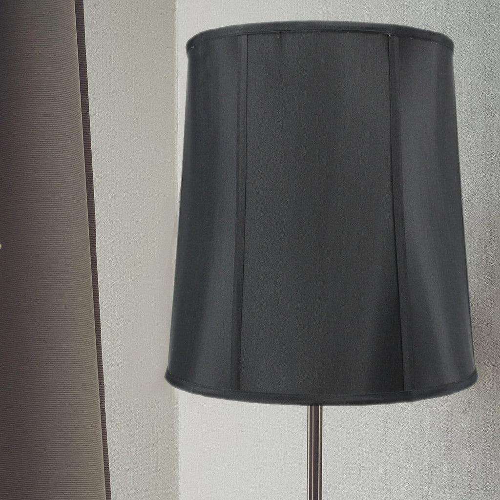 Fabric Lamp Shade, 14"W x 15"H Black Drum with Gold Liner for Lamp Replacement, Reading Corners and Living Spaces image 6