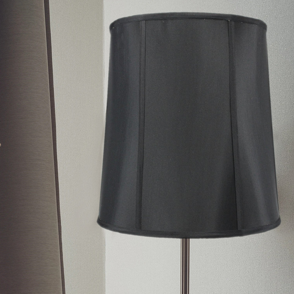 Fabric Lamp Shade, 14"W x 15"H Black Drum with Gold Liner for Lamp Replacement, Reading Corners and Living Spaces image 6