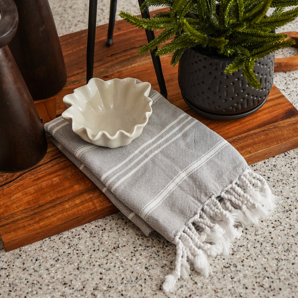 Dinnerware, White Fluted Stoneware Bowl, Ceramic Construction for Family Dining, Serving and Entertaining image 6