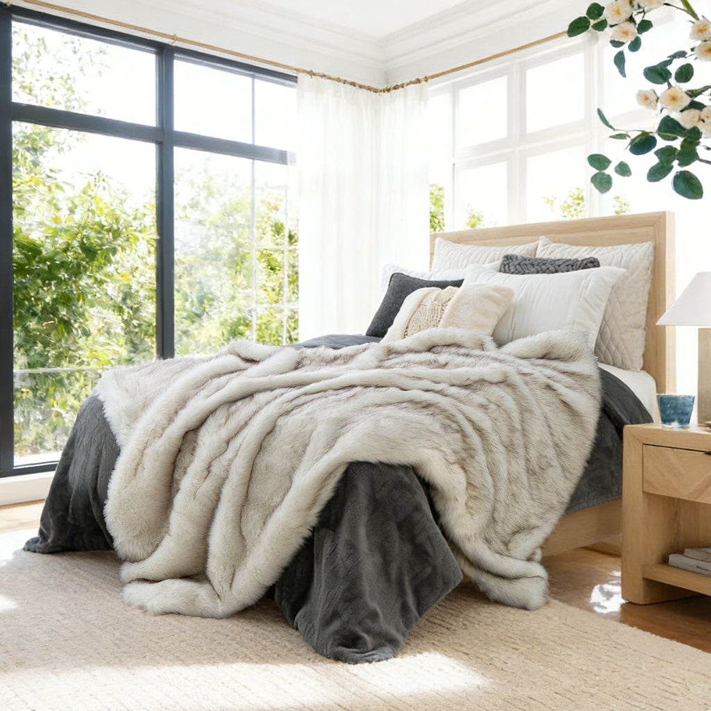 Cozy Throw Blanket, Faux Fox Fur for Living Rooms, Bedrooms and Everyday Lounging, 2 Size Options image 6