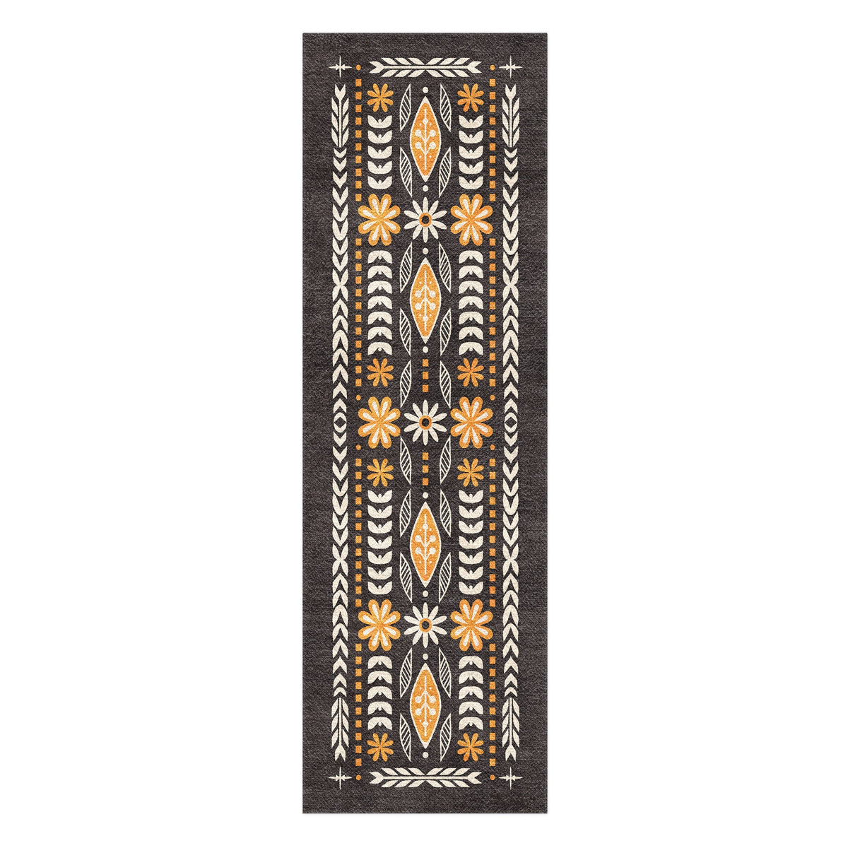 Area Rug, Topanga Black & Yellow for Hallways, Dining Spaces and Home Decor, 10 Size Options image 6