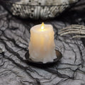 Flameless Candle, White Heavy Wax Drip Slim Pillar for Mantels, Entryways and Holiday Displays, 2 Size Options image 6