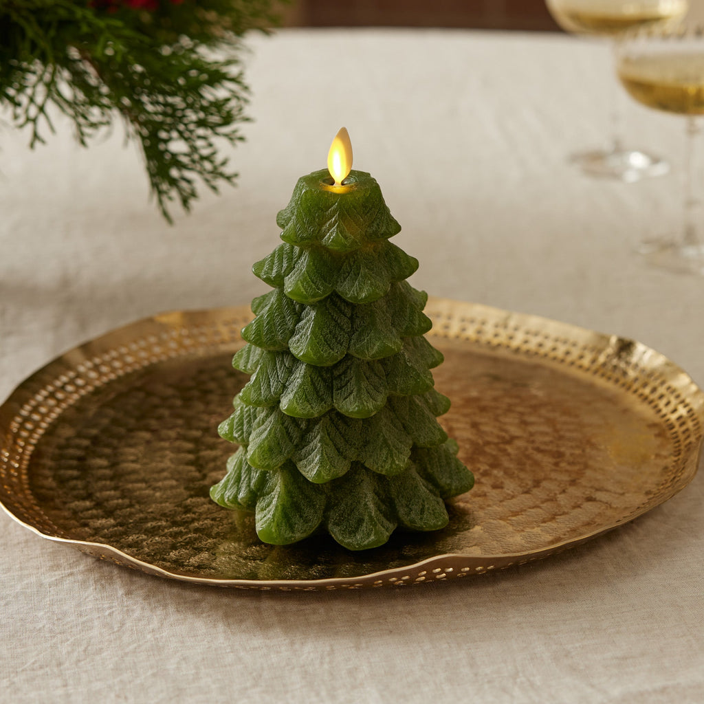 Flameless Candle, Chalky Green Tree for Bedrooms, Living Rooms and Everyday Candlelight Ambience, 2 Size Options image 6
