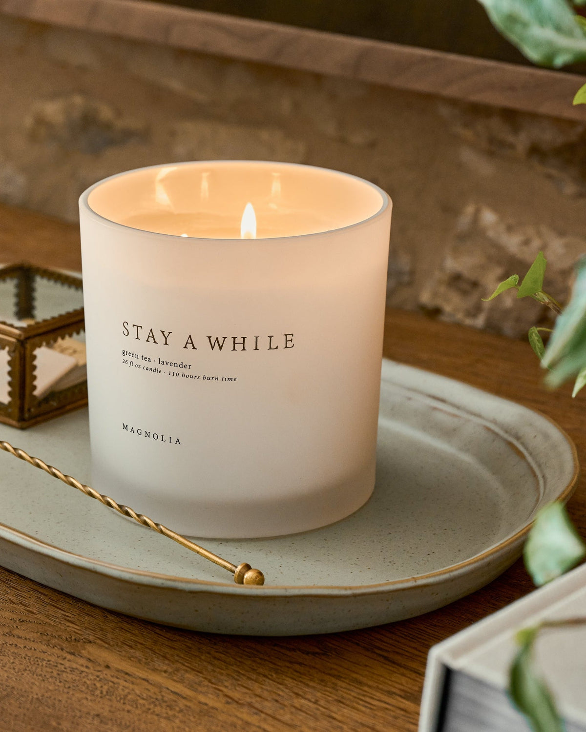 Decorative Candle, Stay a While for Entryways, Mantels and Everyday Home Ambience, 2 Size Options image 6