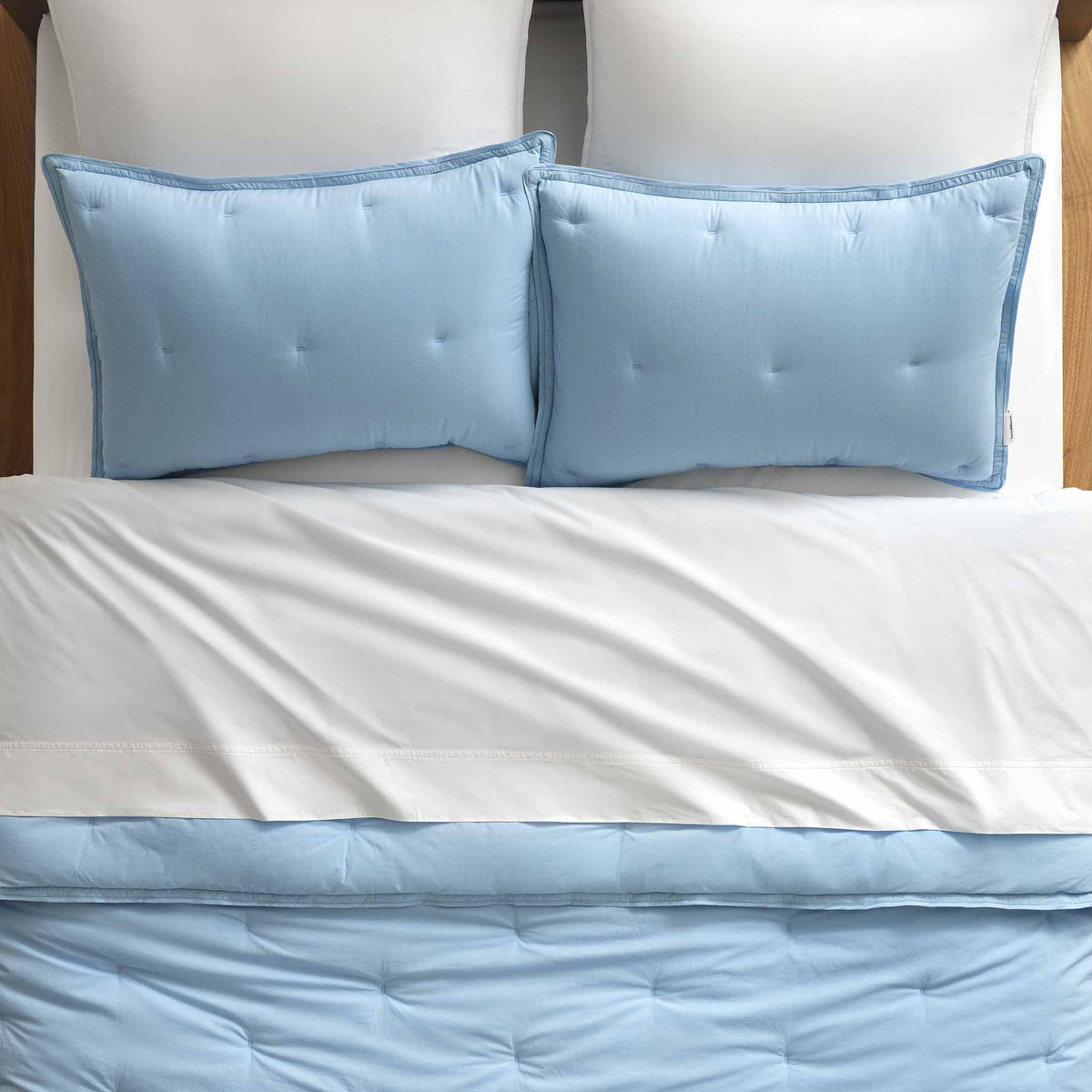 Bed Comforter, Washed Classic Percale, Machine-Washable Care for Everyday Bedding and Comfortable Sleep, 3 Sizes and 8 Colors image 6