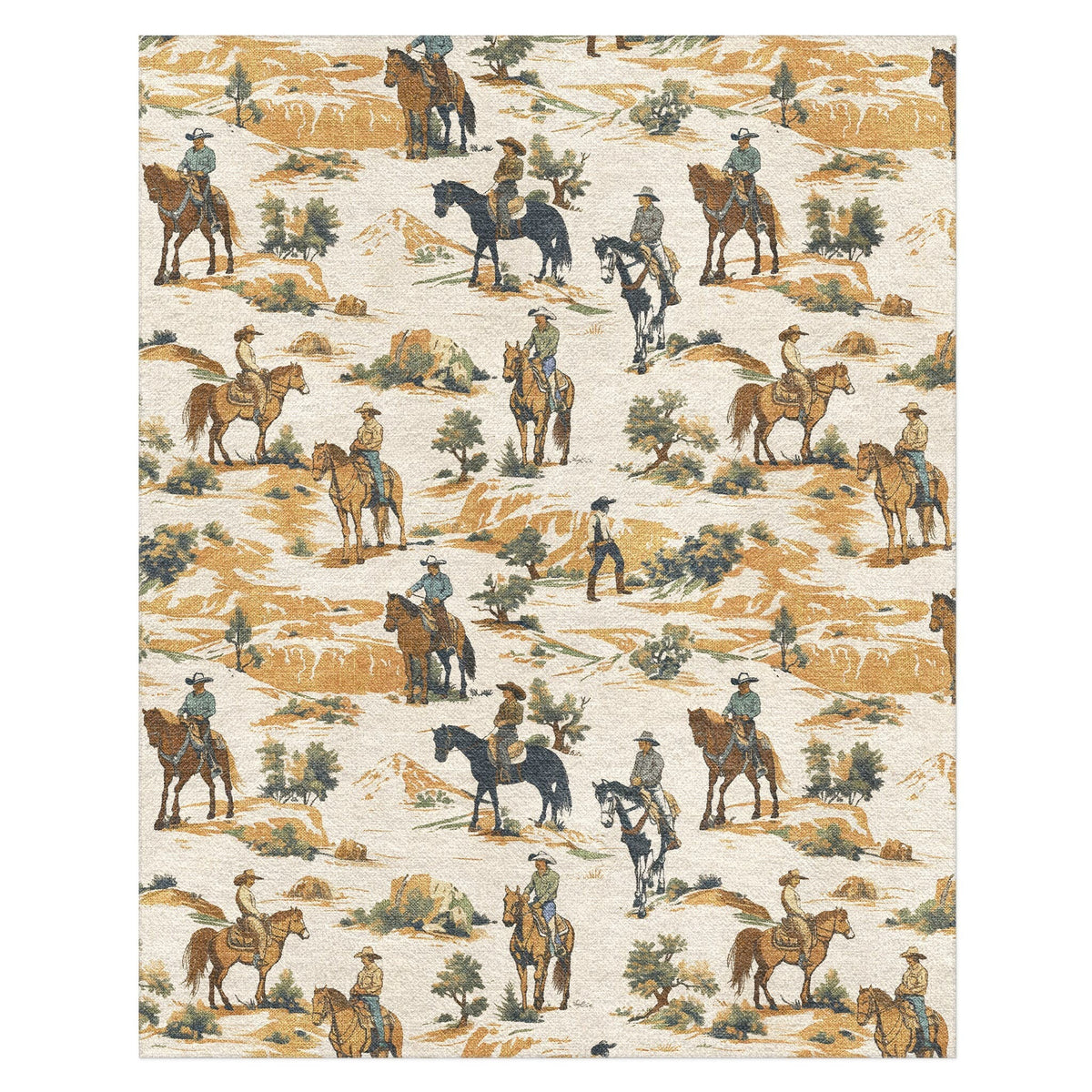 Area Rug, Desert Cowboys Doormat for Living Rooms, Bedrooms and Entryways, 10 Size Options image 6