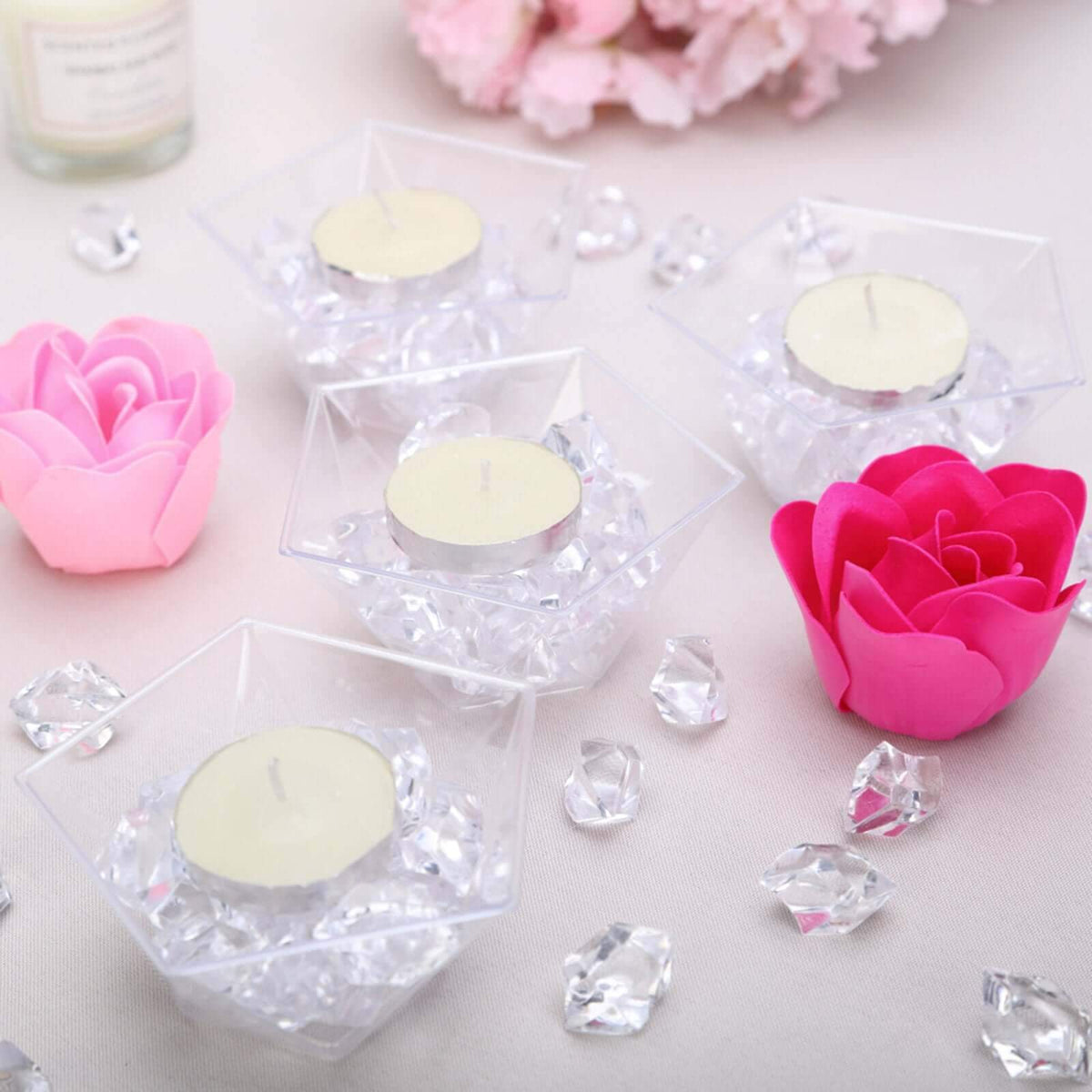 Decorative Vase, 300 Pcs Clear Acrylic Ice Bead Fillers Large for Flowers, Shelves and Living Spaces image 6