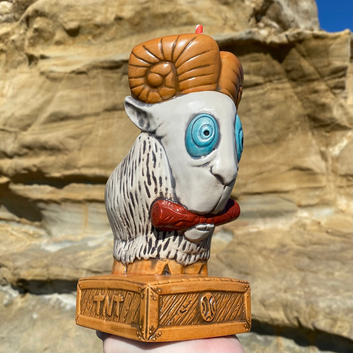 Coffee Mug, Tiki tOny's KAO POW Thunder Goat Tiki, Ceramic Construction for Everyday Drinks, Home and Entertaining image 6