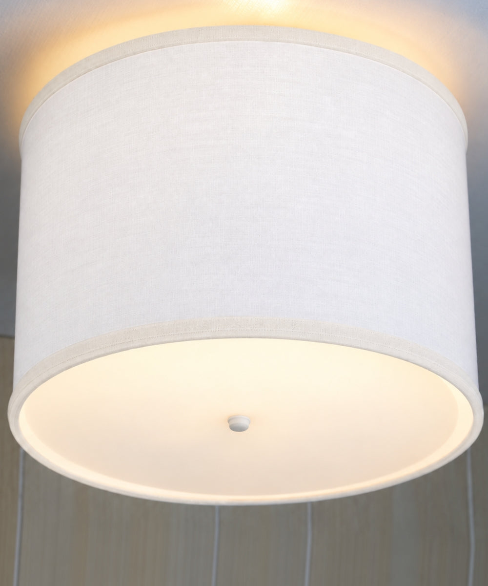 Ceiling Light Conversion Kit, 14"W White Fabric Drum for Existing Center-Post Dome Fixtures and Home Ceiling Lighting image 6