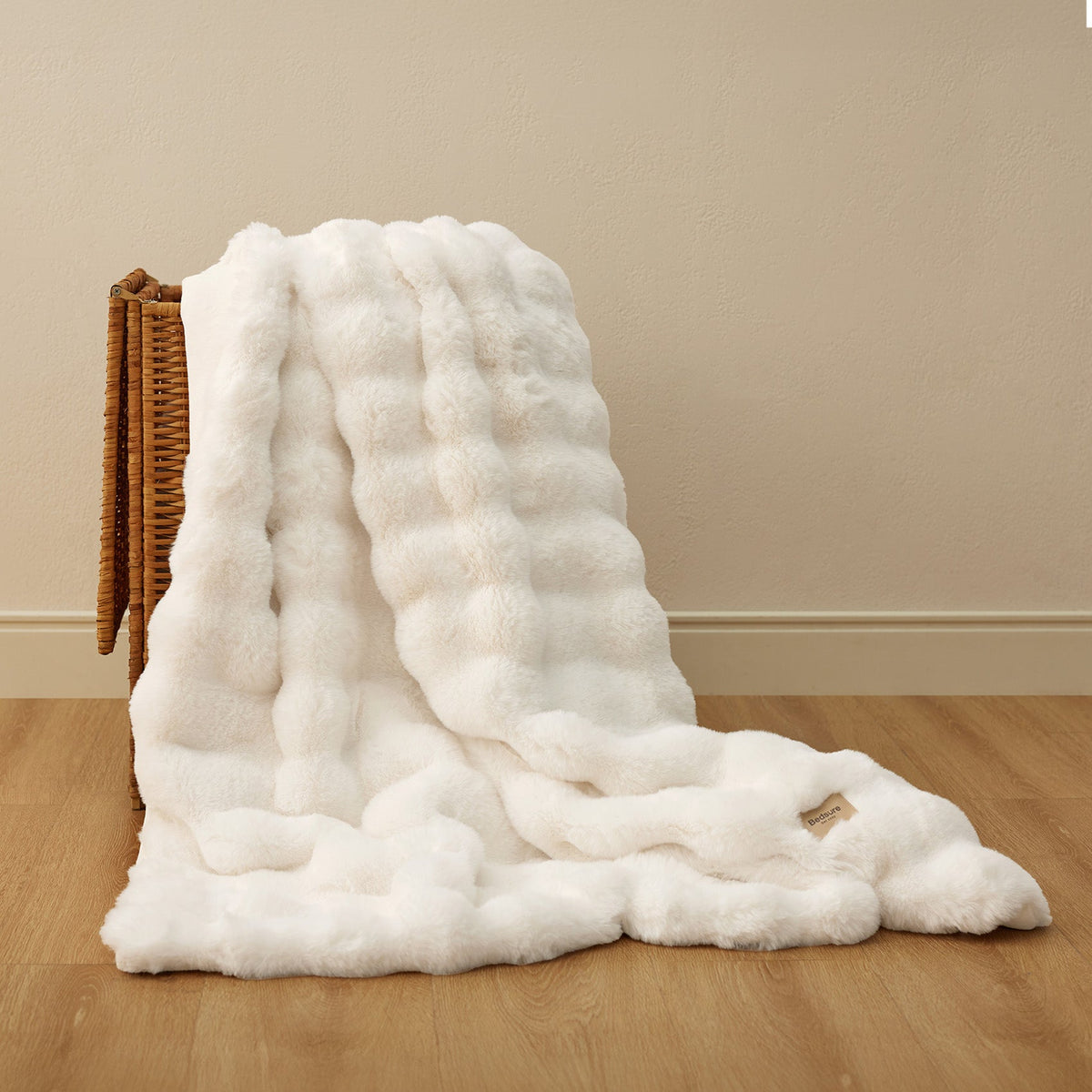 Cozy Throw Blanket, Bubble Faux Fur, Machine-Washable Care for Living Rooms, Bedrooms and Everyday Lounging, 3 Sizes and 11 Colors image 6