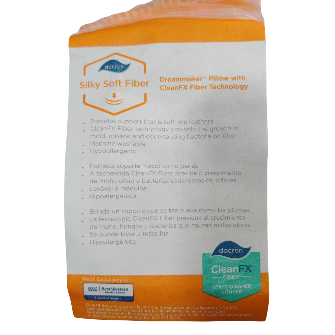 Bed Pillow, Best Western Dreammaker Medium Support, Machine-Washable Care, Hypoallergenic Comfort for Sleeping, Reading and Bedroom Comfort image 6