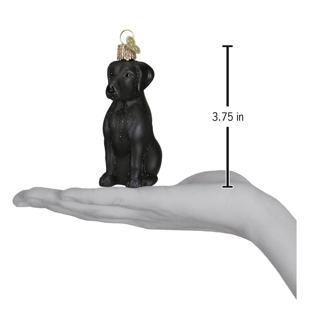 Seasonal Home Decor, Black Labrador Ornament for Holiday Displays, Shelves and Festive Rooms image 6