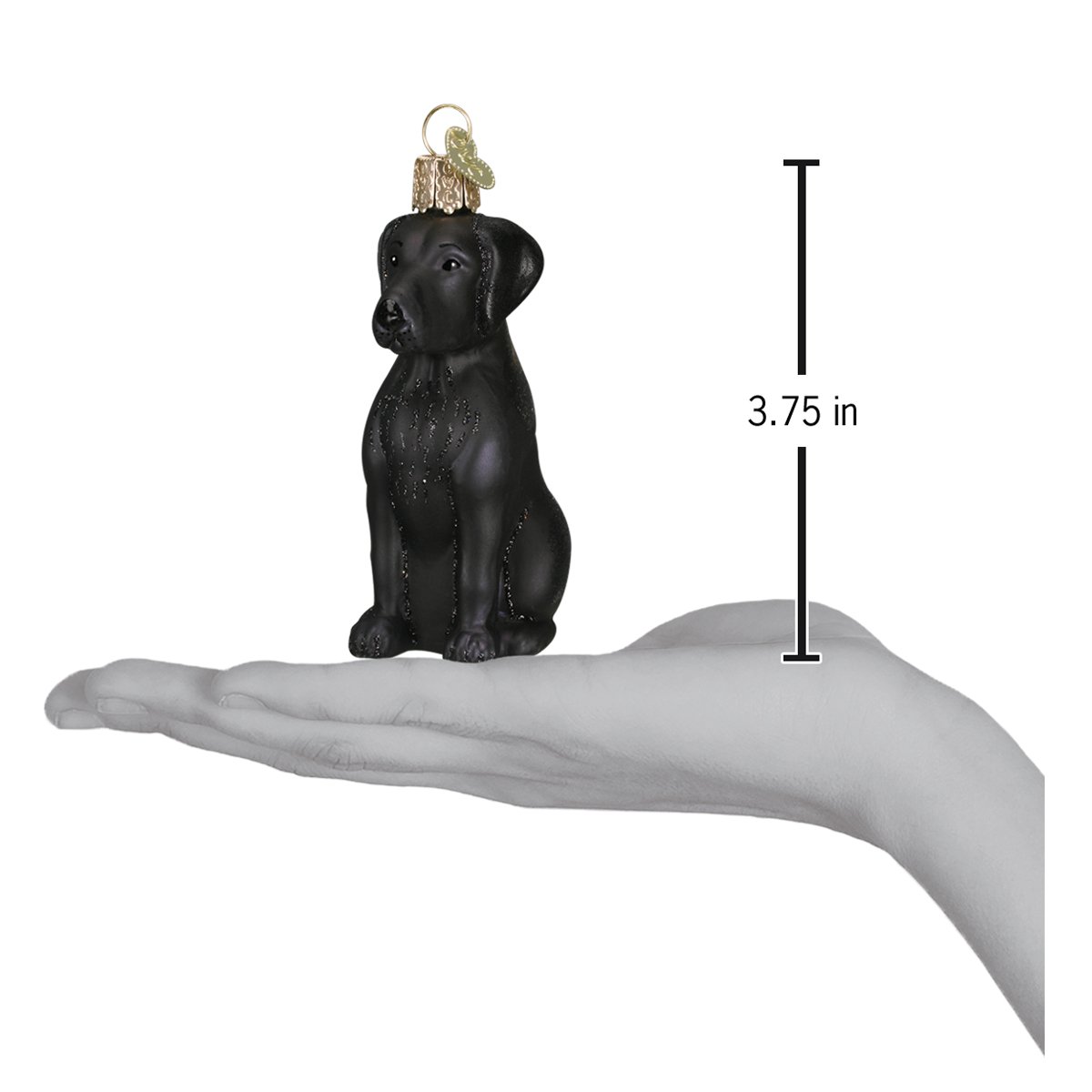 Seasonal Home Decor, Black Labrador Ornament for Holiday Displays, Shelves and Festive Rooms image 6