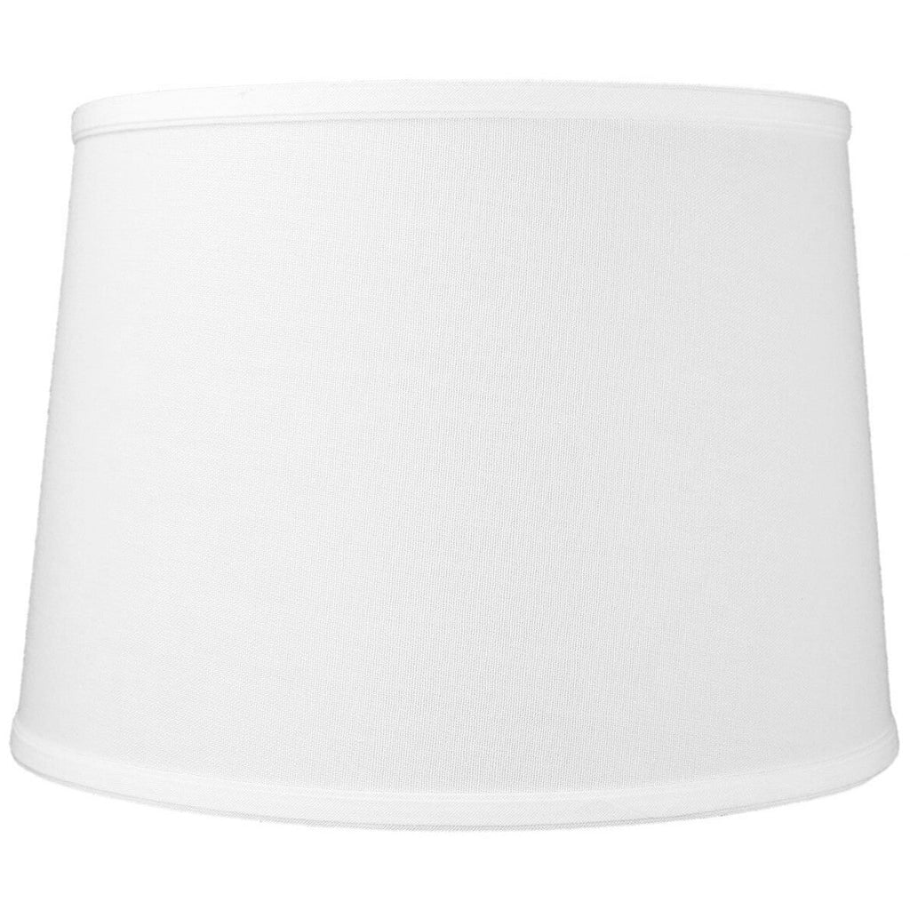 Fabric Lamp Shade, 14"W x 10"H White Linen Drum for Lamp Replacement, Reading Corners and Living Spaces image 6