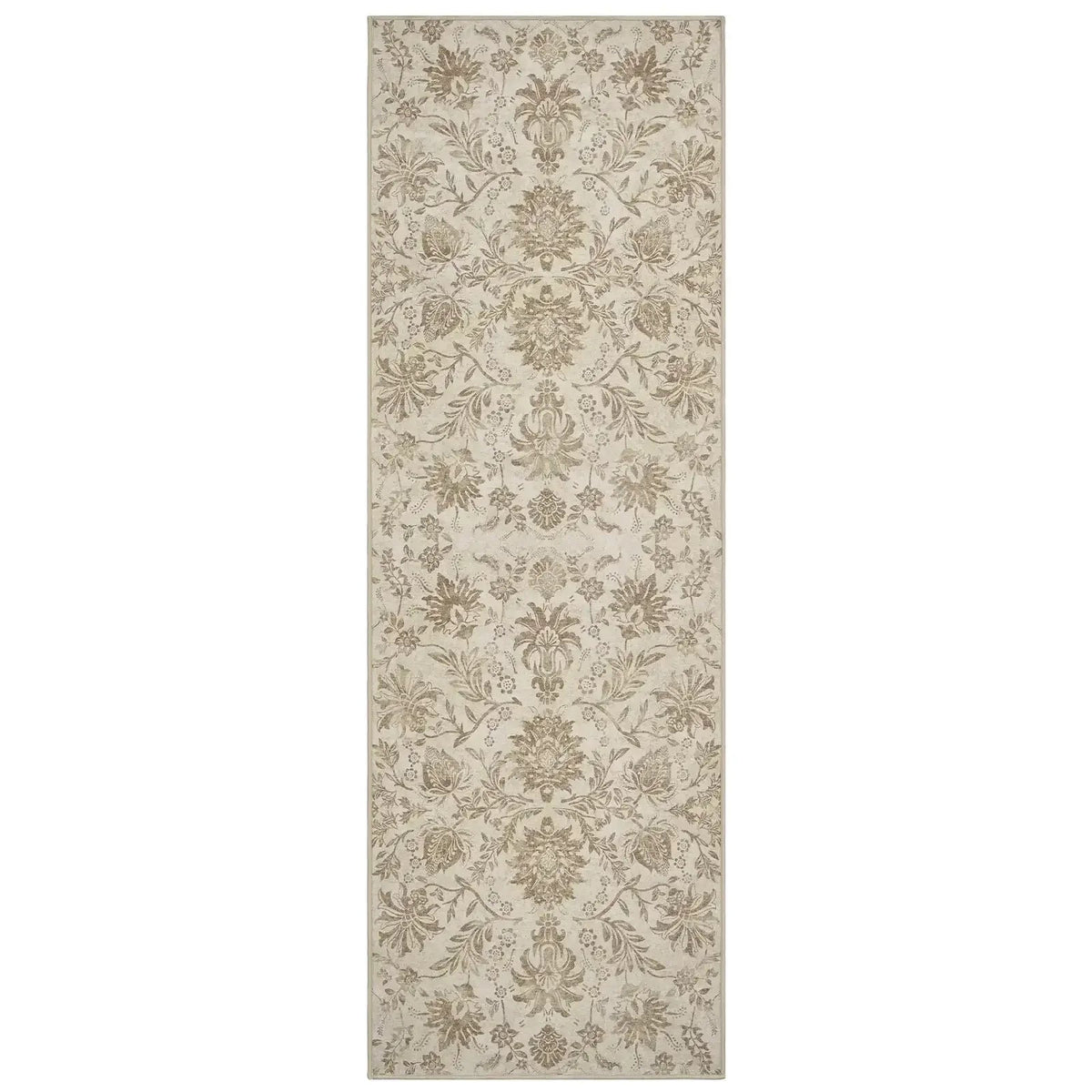Area Rug, Vintage Distressed Large Floral Scrollwork, Lightweight Design, Non-Slip Design for Hallways, Dining Spaces and Home Decor image 6