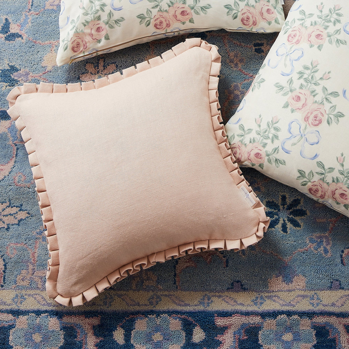 Decorative Pillow Cover Set, Beth Box Pleat in Peach for Sofas, Beds and Living Room Accents, 2 Size Options image 6