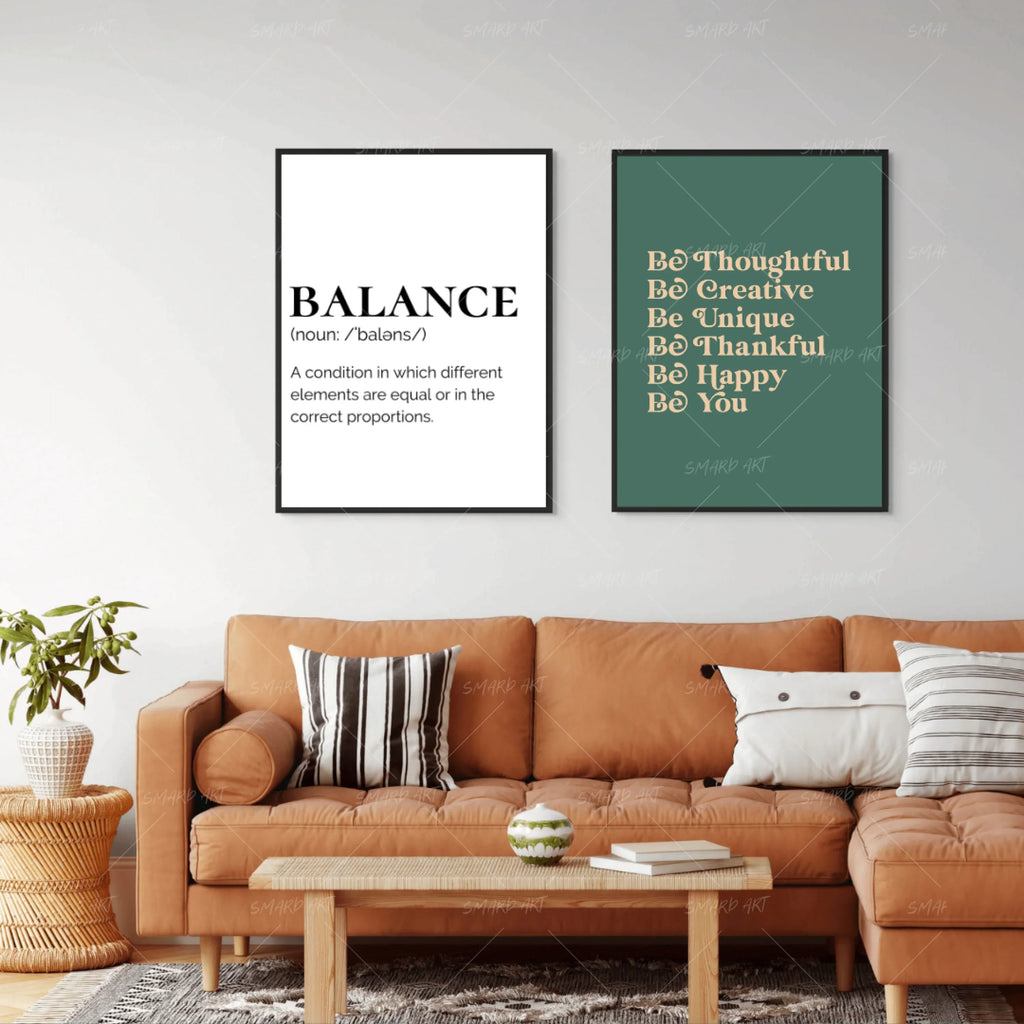 Wall Art Print, Balance text (Smard X ) for Gallery Walls and Modern Room Decor, 4 Size Options image 6
