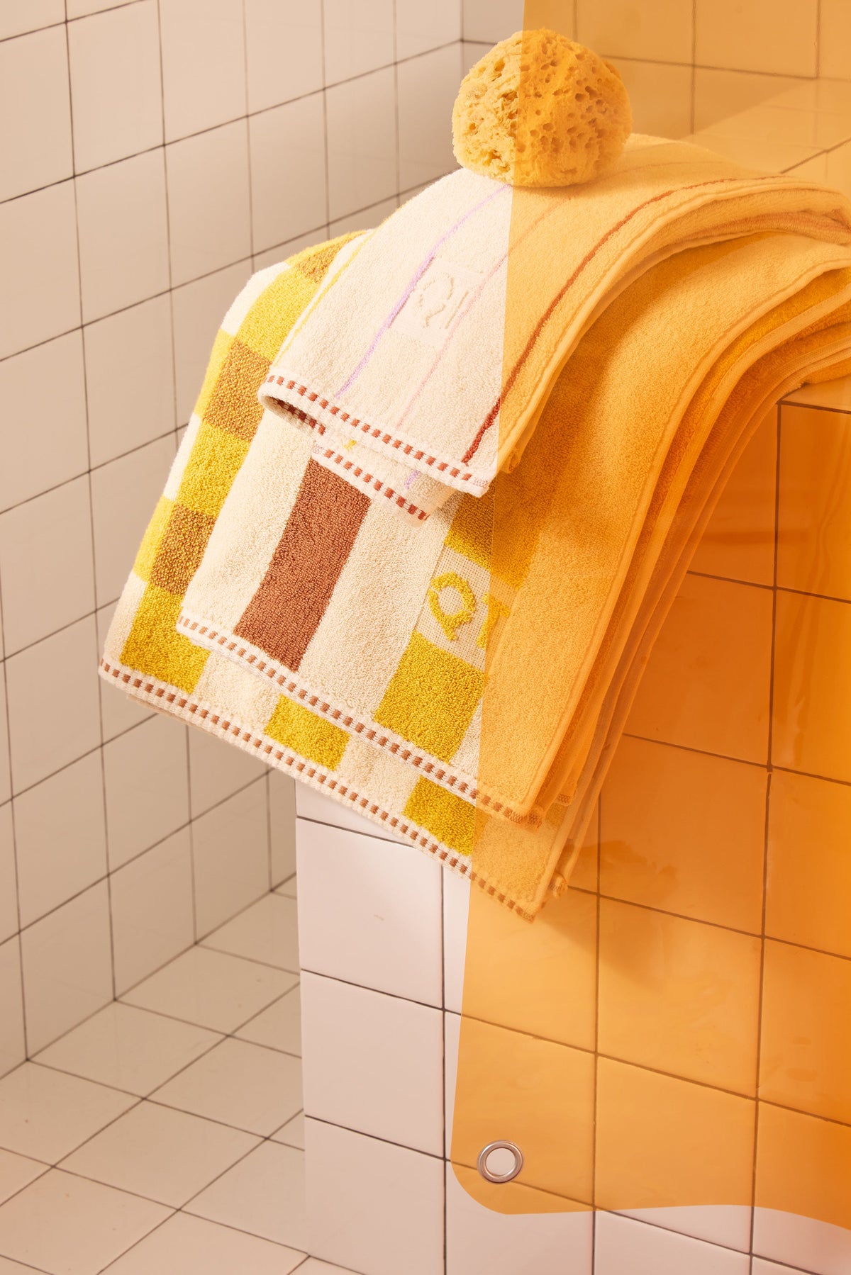 Shower Curtain, Orient Tangerine, EVA Material, 12 Gauge Material for Bathroom Showers, Privacy Screening and Everyday Decor image 6