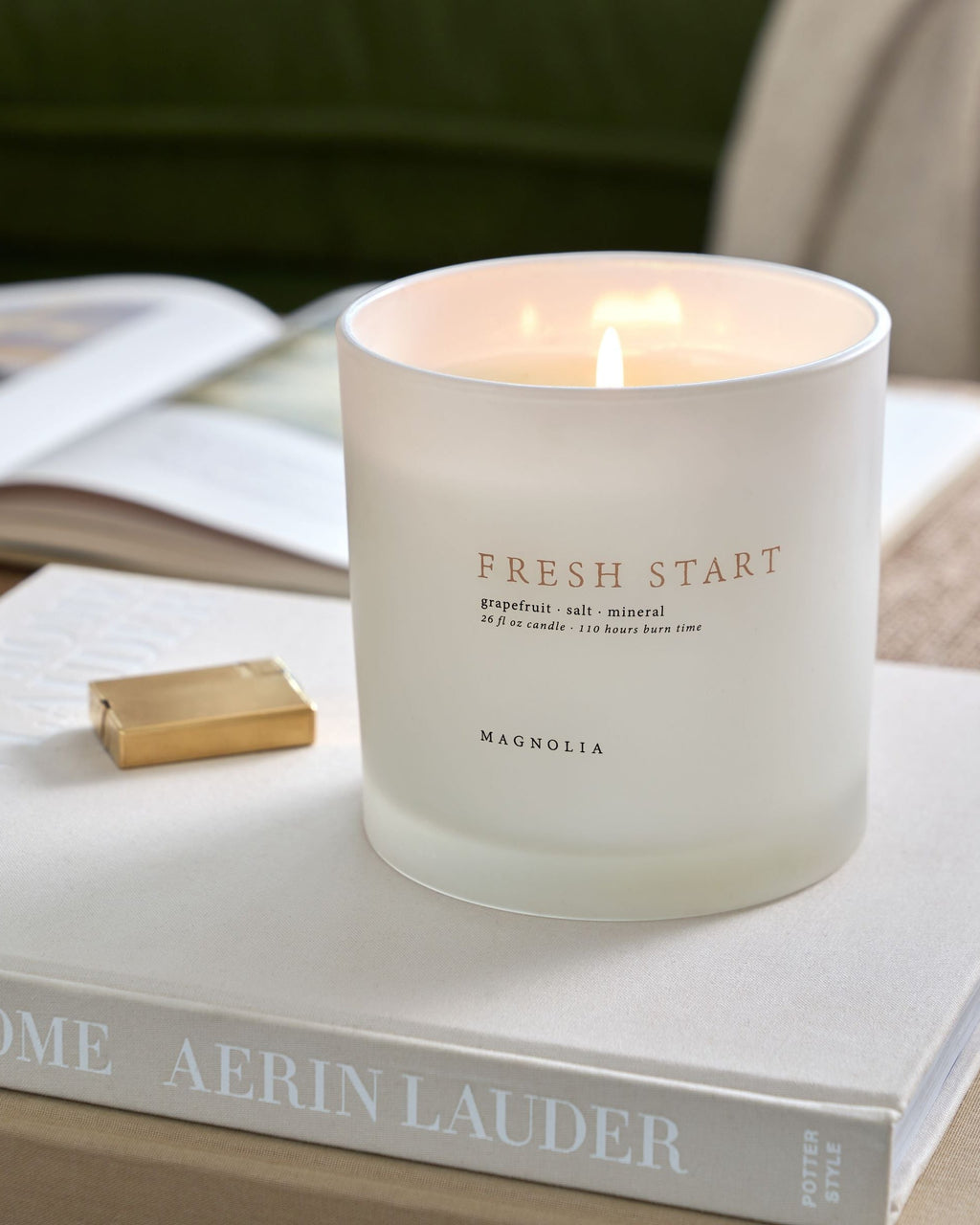 Decorative Candle, Fresh Start for Entryways, Mantels and Everyday Home Ambience, 2 Size Options image 6