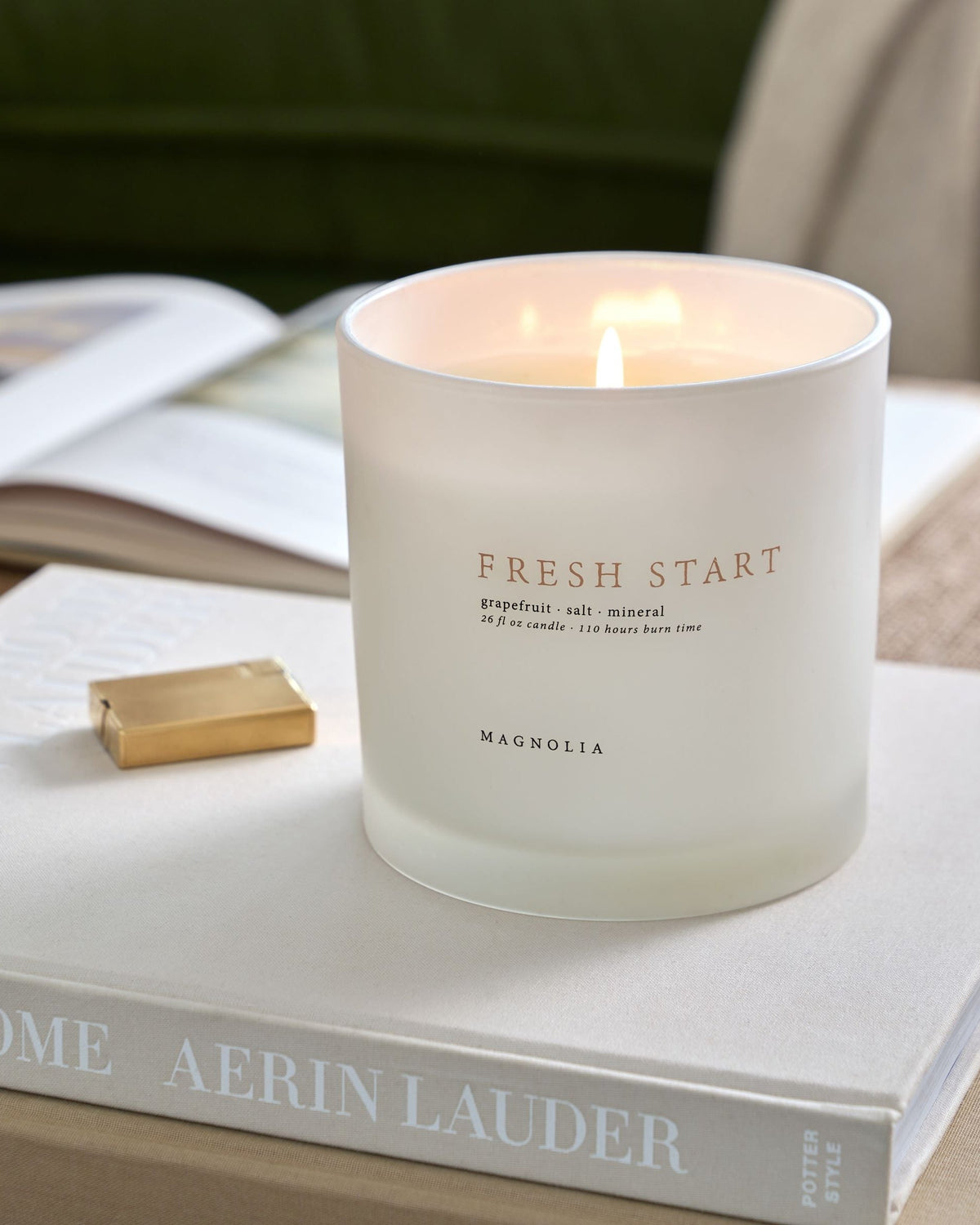 Decorative Candle, Fresh Start for Entryways, Mantels and Everyday Home Ambience, 2 Size Options image 6