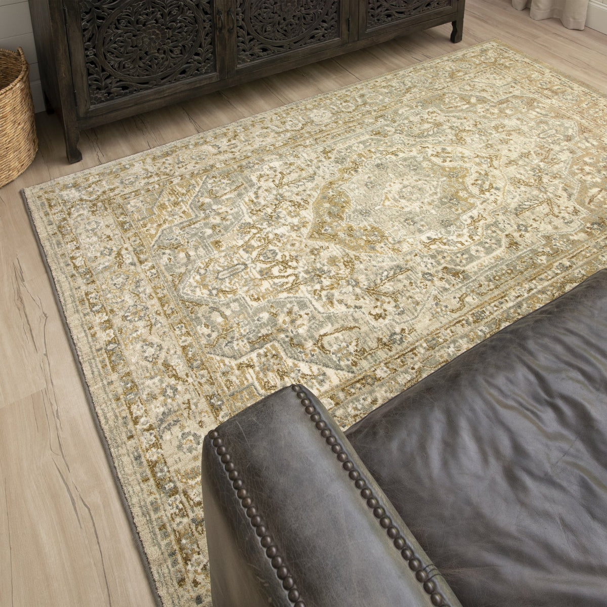 Area Rug, Touchstone Nore Willow Grey for Living Rooms, Bedrooms and Entryways, 2 Size Options image 6