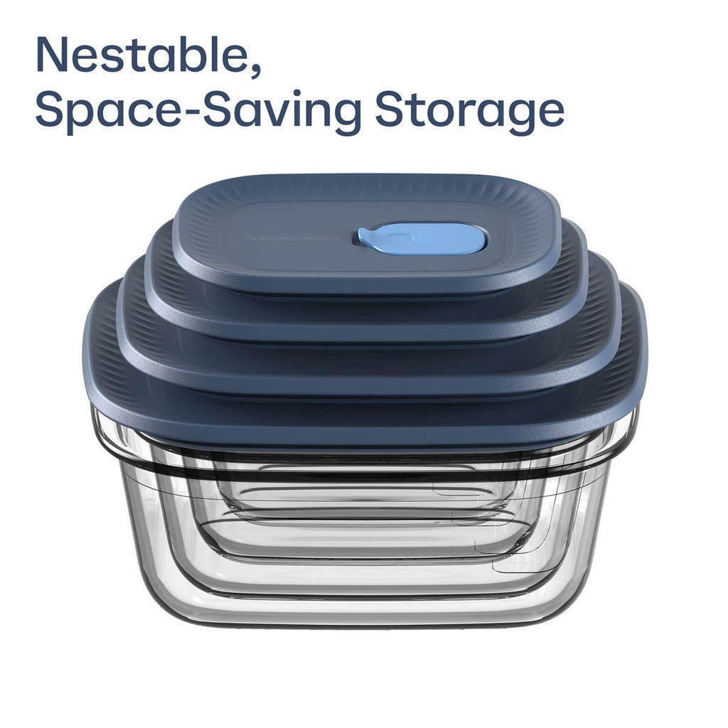 Food Storage Container, Voila Glass Rectangular Small for Meal Prep, Leftovers and Kitchen Organization image 6