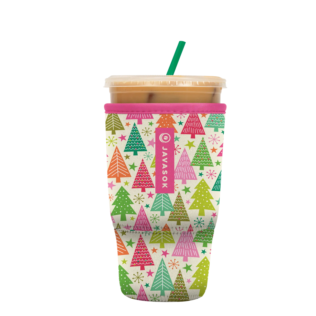 Reusable Cup Sleeve, Festive Forest, Neoprene Construction for Coffee Cups, Daily Commutes and Dry Hands image 6
