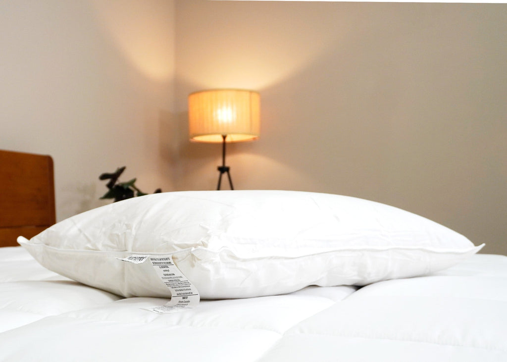 Bed Pillow, White Duck Down & Feather 75% Feather 25% Down, Machine-Washable Care for Sleeping, Reading and Bedroom Comfort, 3 Size Options image 6