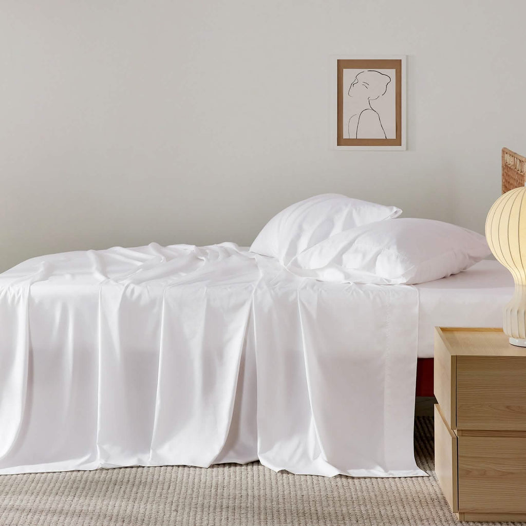Bed Sheet Set, Rayon Derived from Bamboo, Cooling Comfort, Breathable Construction for Everyday Bedroom Comfort and Guest Rooms image 6