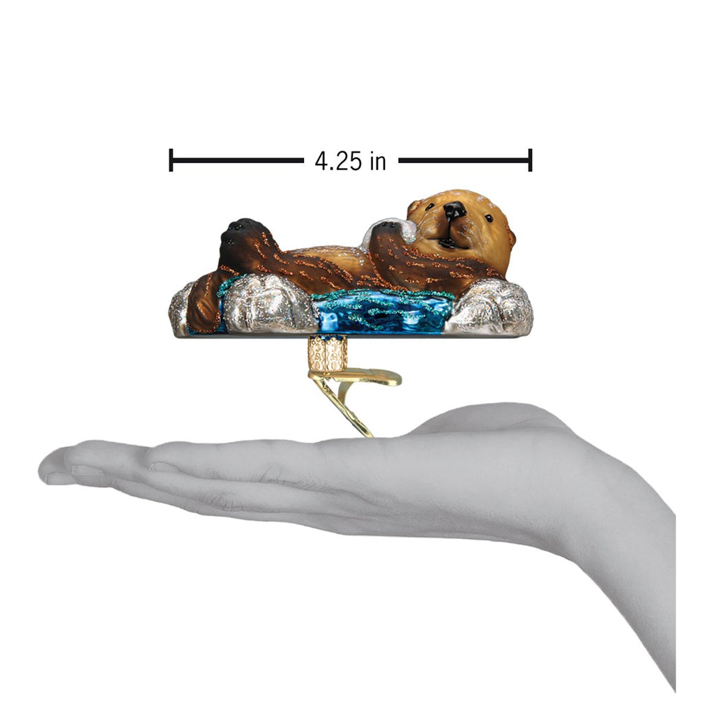 Seasonal Home Decor, Floating Sea Otter Ornament for Mantels, Tables and Seasonal Decorating image 6