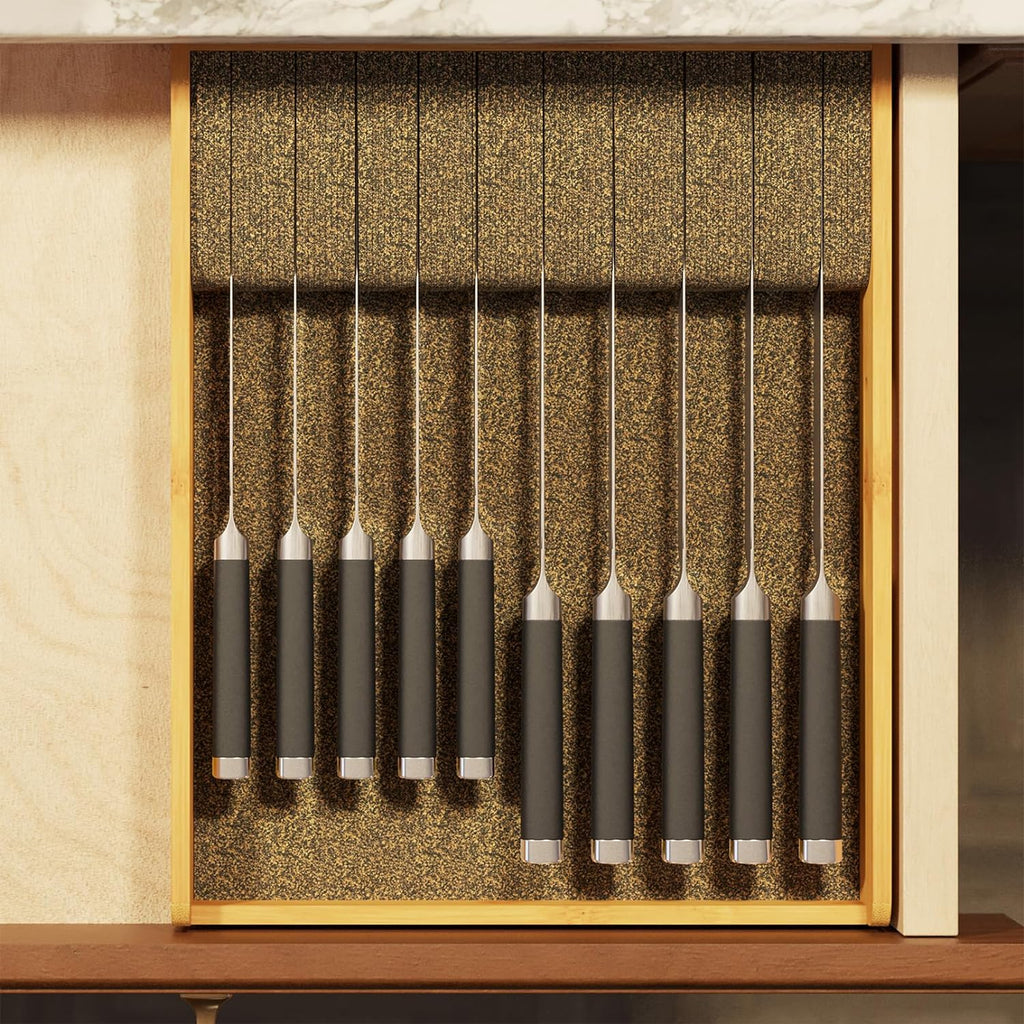 Home Storage Organizer, Large Bamboo In Drawer Knife 12"W for Bedrooms, Laundry Rooms and Living Spaces image 6