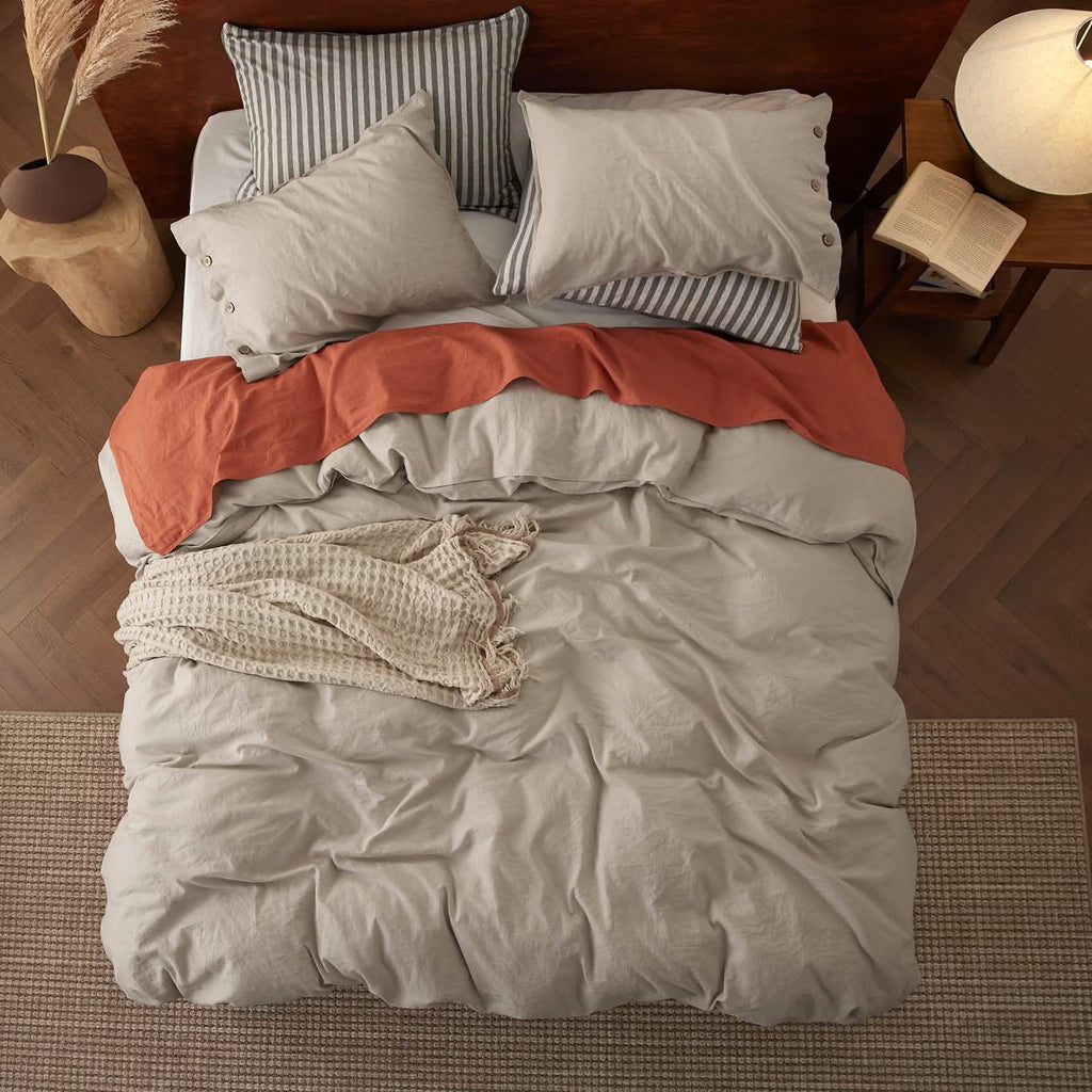 Duvet Cover Set, Cotton Linen Hybrid, Lightweight Design, Breathable Construction for Bedroom Bedding Refresh and Everyday Comfort image 6