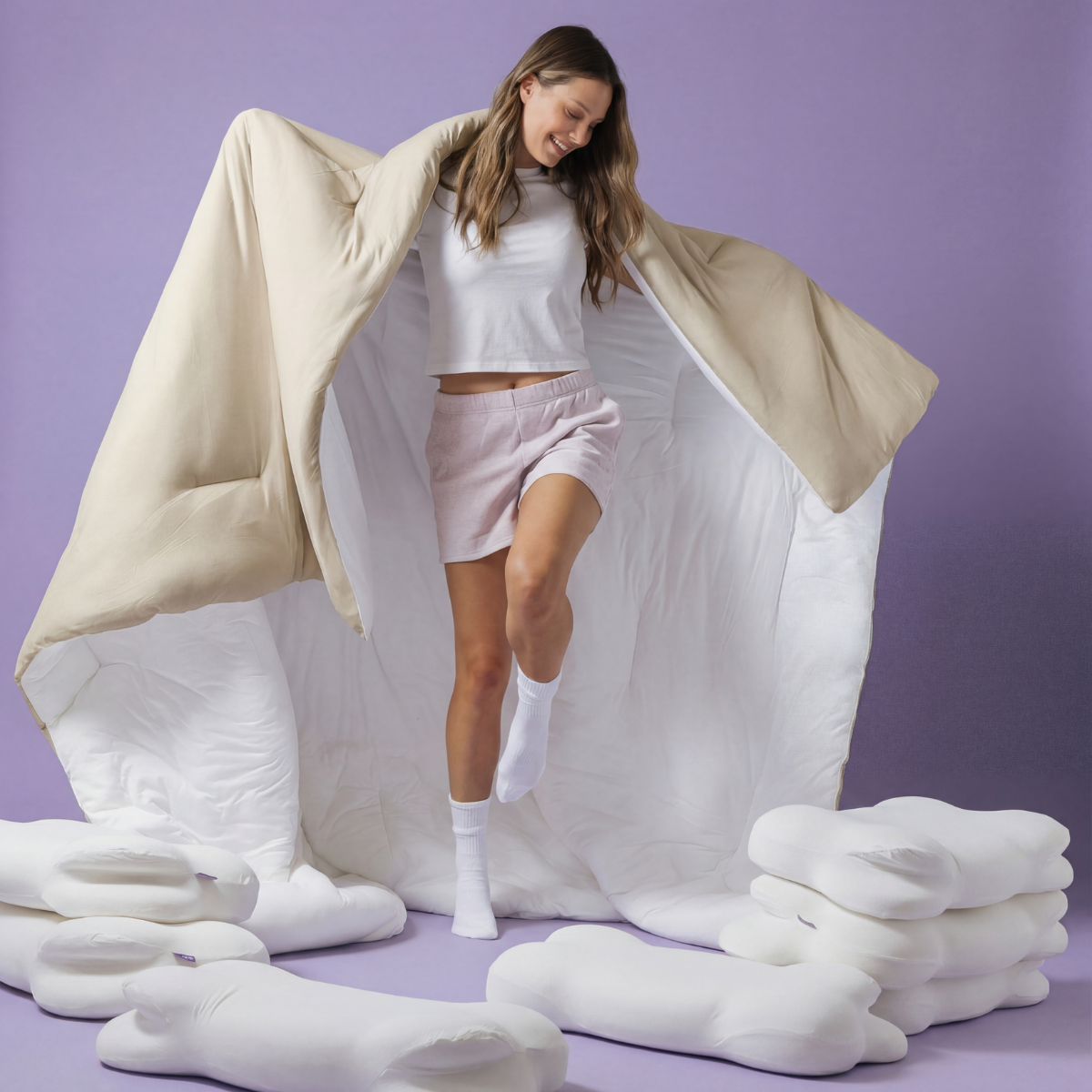 Bed Comforter, MarshMellow for Year-Round Bedroom Comfort and Restful Sleep, 3 Sizes and 10 Colors image 6