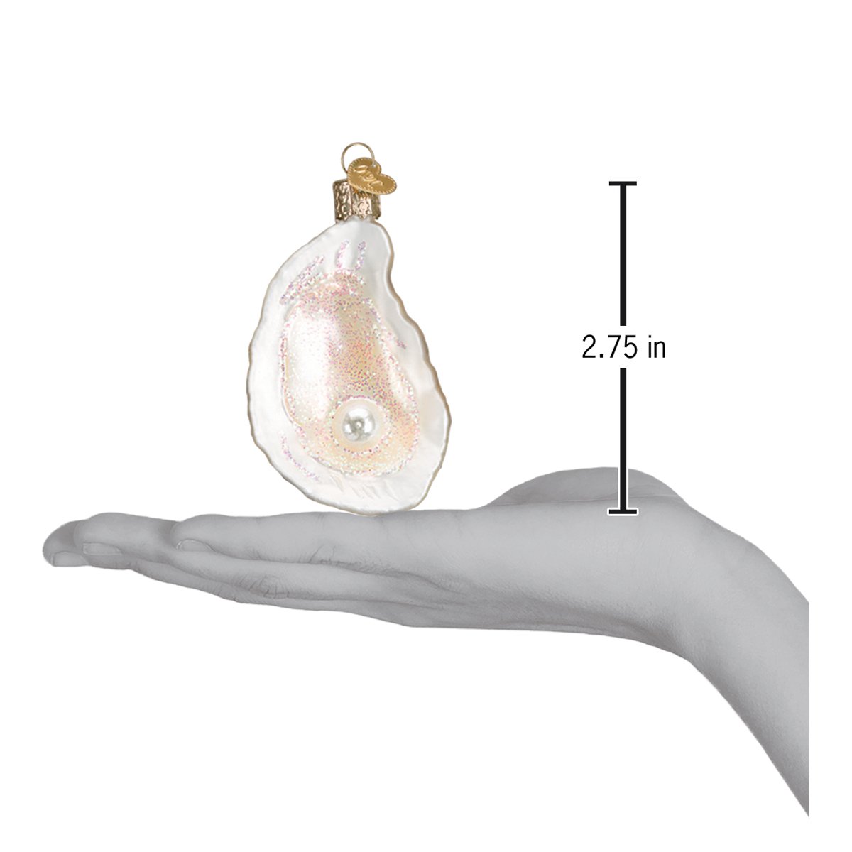 Seasonal Home Decor, Oyster With Pearl Ornament for Mantels, Tables and Seasonal Decorating image 6