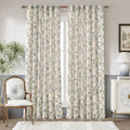 Window Curtain, Modern Toile Floral & Insect Linen Curtains (2, Lightweight Design for Windows, Room Styling and Everyday Privacy image 6