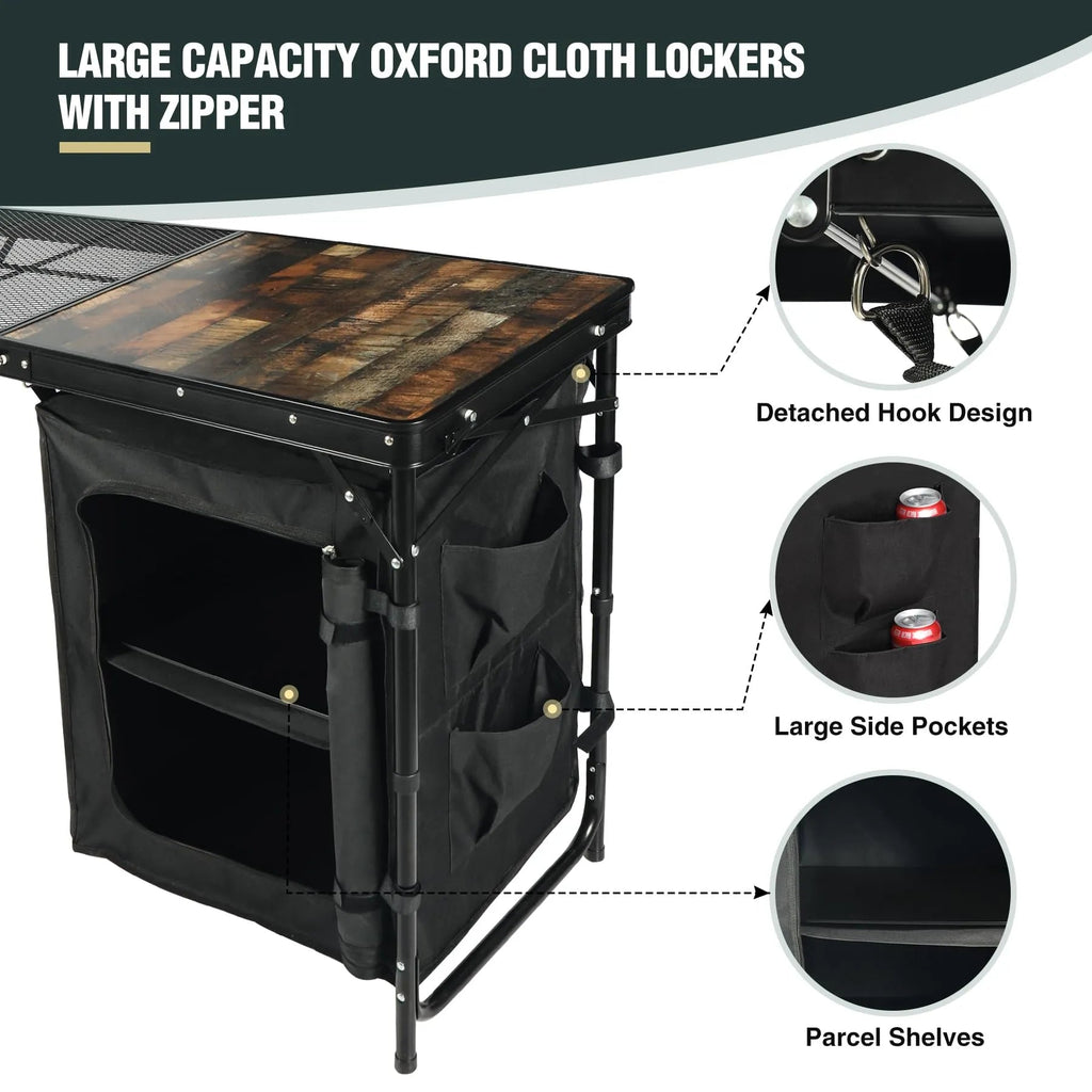Home Storage Organizer, Portable Camping Kitchen Table with, Lightweight Design for Bedrooms, Laundry Rooms and Living Spaces image 6
