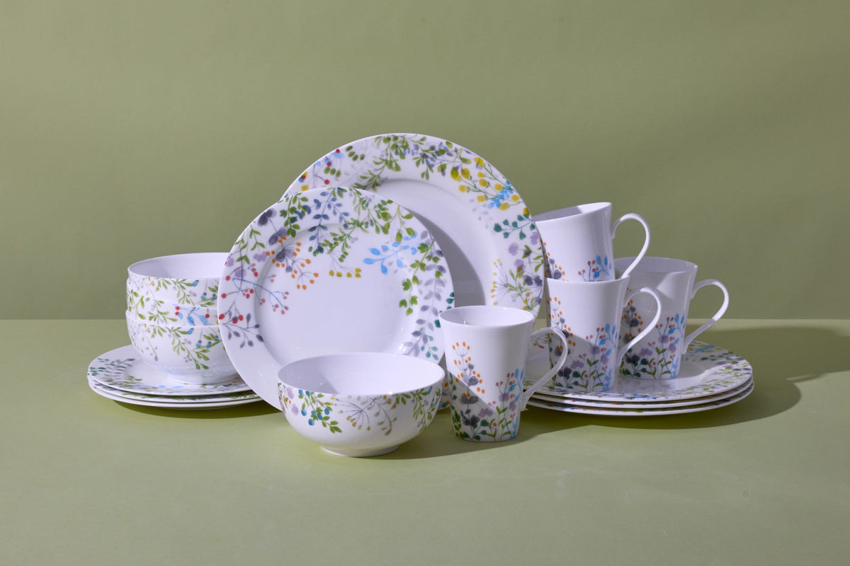 Dinnerware, Tivoli Garden 16 Piece Set, Service for 4, Dishwasher-Safe Care for Everyday Meals and Table Settings image 6