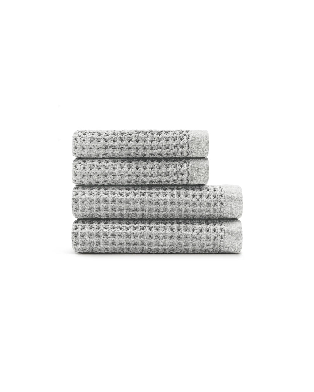 Bath Towel Set, Supima Waffle 4pc Bundle for Home Bathrooms and Everyday Care, 13 Color Options image 6