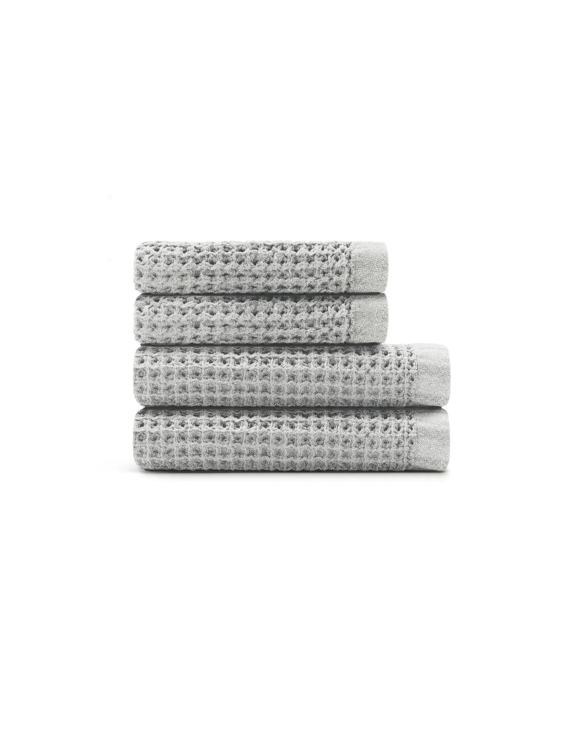 Bath Towel Set, Supima Waffle 4pc Bundle for Home Bathrooms and Everyday Care, 13 Color Options image 6