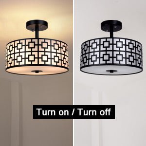 Home Lighting, 12.6In Modern Semi Flush Ceiling Light for Desks, Side Tables and Warm Room Lighting, 2 Color Options image 6