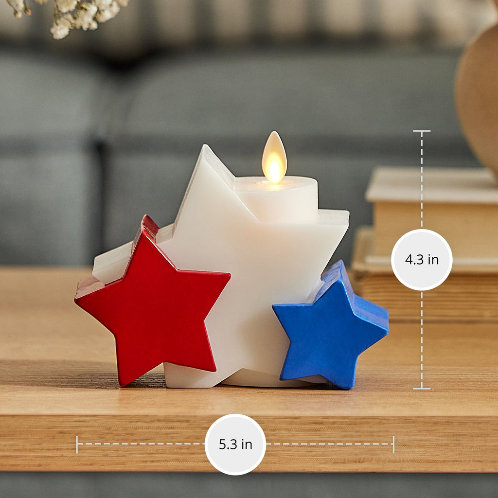 Flameless Candle, Bright White Liberty Stars for Bedrooms, Living Rooms and Everyday Candlelight Ambience image 6